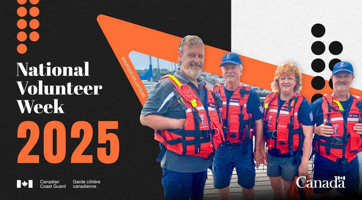 CoastGuardCAN's tweet photo. #NationalVolunteerWeek starts today! 🎉
Did you know we have over 4,000 volunteer auxiliaries?
They play a crucial role in our #SearchAndRescue & #EnvironmentalResponse missions. Info: https://t.co/X7ACBrp7C0
#BravoZulu 👏 https://t.co/83VrnVqorA