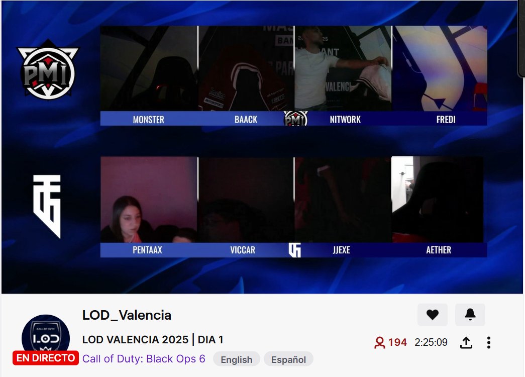 COD IS LIFE 
200 PERSONAS VIENDO EL <a href="/PMI_eSports/">PMI eSports</a> vs <a href="/EsThundergaming/">Thunder Gaming</a> 
Se lo lleva PMI que pasa a final de UPPER!!!