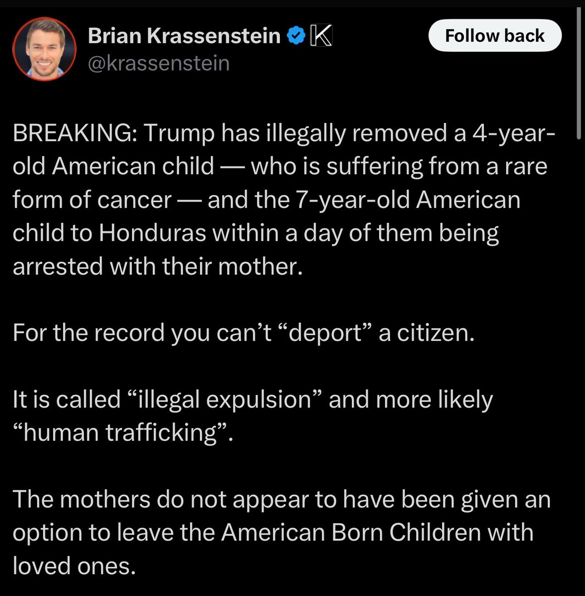 Liberal Tear Creator™ (@libtearcreator1) on Twitter photo 🚨 FACT CHECK:
Their parents aren’t citizens with legal deportation orders!
What does Brian want? “Family separation”? Because we know he would cry about that too!
Get fcked <a href="/krassenstein/">Brian Krassenstein</a> 🚨 FACT CHECK:
Their parents aren’t citizens with legal deportation orders!
What does Brian want? “Family separation”? Because we know he would cry about that too!
Get fcked <a href="/krassenstein/">Brian Krassenstein</a>