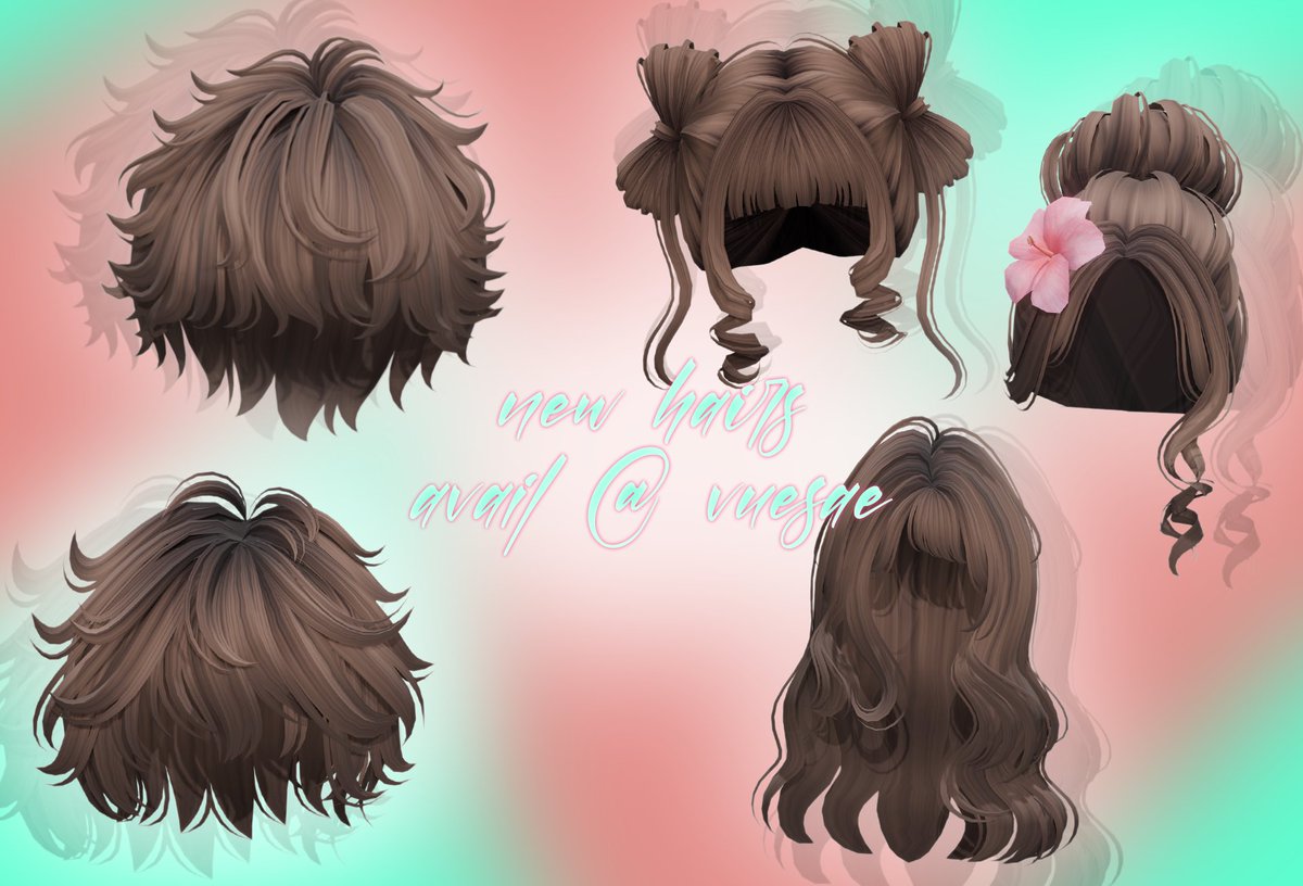 vueaes's tweet image. a couple hairs i've made over the last month or so!
all available at vuesae ! ୨୧
This will be my last drop until i'm done with finals so i'll see you in a month!!
#Roblox #RobloxUGC #RobloxDev
