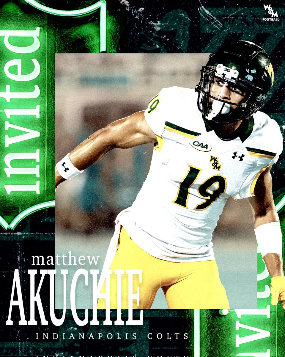 William & Mary Tribe Football (@wmtribefootball) on Twitter photo The 'Burg ➡️ Indy
Congrats to <a href="/matthewakuchie/">Matthew Akuchie</a>! A rookie mini camp invitee for the <a href="/Colts/">Indianapolis Colts</a>!
#GoTribe | #ForTheShoe The 'Burg ➡️ Indy
Congrats to <a href="/matthewakuchie/">Matthew Akuchie</a>! A rookie mini camp invitee for the <a href="/Colts/">Indianapolis Colts</a>!
#GoTribe | #ForTheShoe
