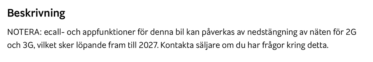 Äger ni eller tänkt köpa en Volvo före 2019 tänk på detta och kolla upp vad som gäller din bil innan köp. Alla bilförsäljare lämnar inte ut denna information som dom egentligen är skyldiga till.