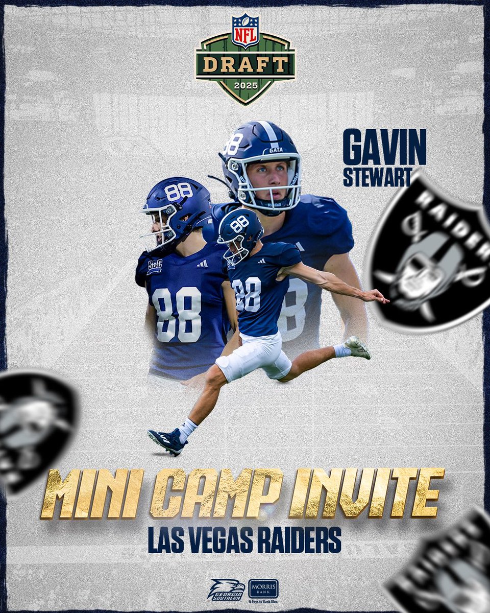 Georgia Southern Football (@gsathletics_fb) on Twitter photo Statesboro ➡️ Green Bay and Las Vegas
#HailSouthern | <a href="/gavinpstewart11/">Gavin Stewart</a> | <a href="/packers/">Green Bay Packers</a> | <a href="/Raiders/">Las Vegas Raiders</a> Statesboro ➡️ Green Bay and Las Vegas
#HailSouthern | <a href="/gavinpstewart11/">Gavin Stewart</a> | <a href="/packers/">Green Bay Packers</a> | <a href="/Raiders/">Las Vegas Raiders</a>