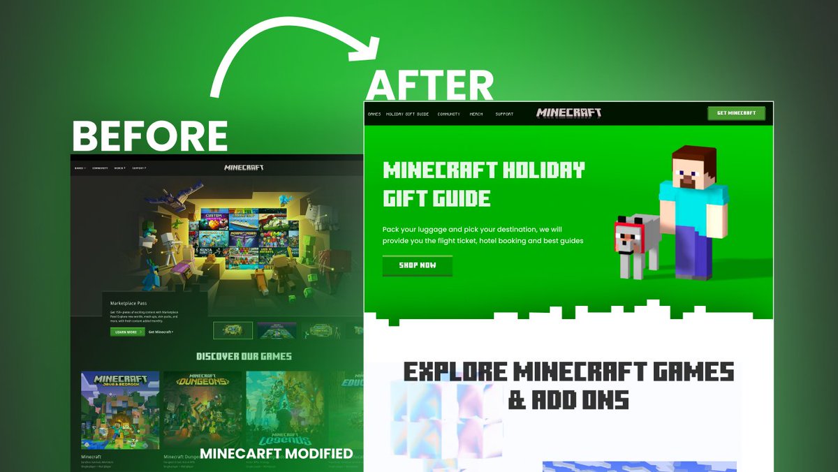 🎉 GIVEAWAY TIME! 🎉
I'm giving away a FREE Minecraft Website Redesign — fully crafted in Figma! 🖌️🎮

Want it? Here's what you have to do:

- Follow me
- Retweet this post
- Comment "Done" and I'll DM you the link! 💬

Let's gooo! 🔥