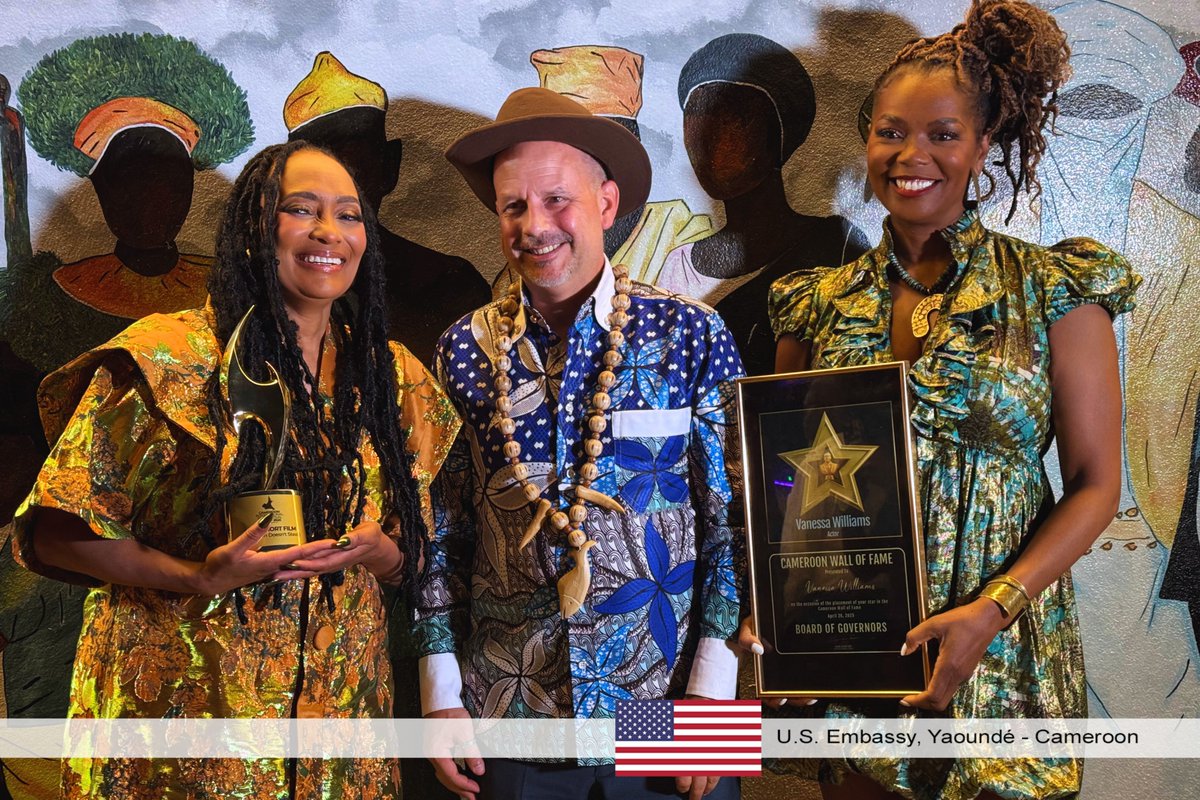 🎬 Ambassador Christopher J. Lamora was proud to attend the 2025 Cameroon International Film Festival (<a href="/Camiff237/">CAMIFF</a> ), where he celebrated the growing collaboration between Cameroonian and American filmmakers.
Joined by American filmmakers Tamika Lamison and Vanessa Williams, he