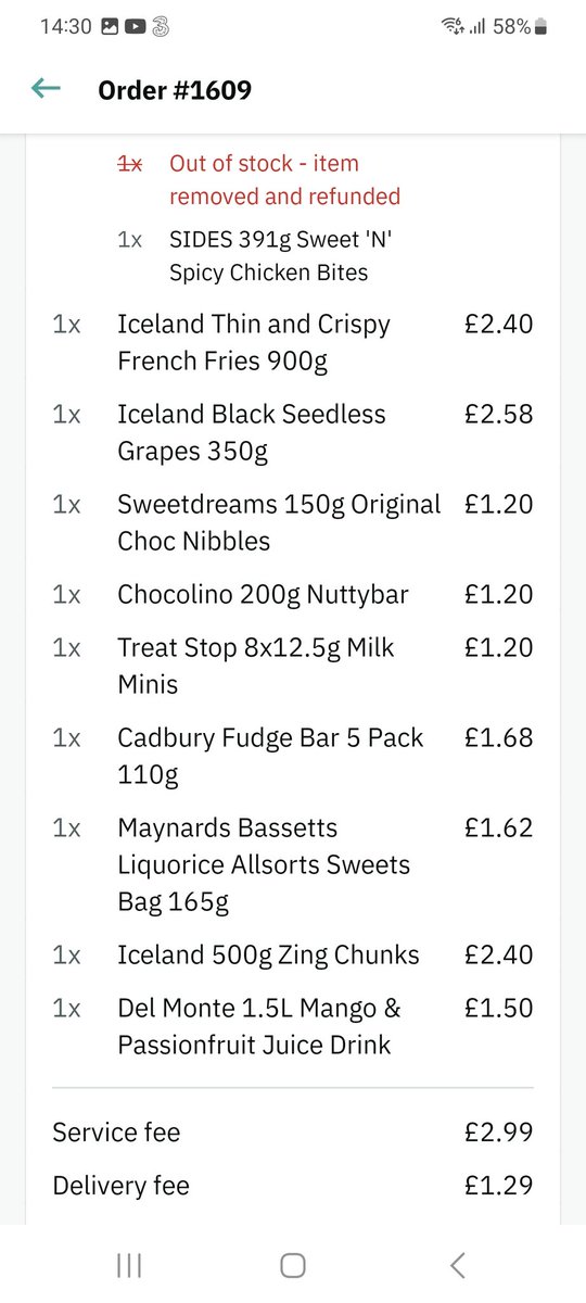 peter_ramsey1's tweet photo. @IcelandFoods 

Half the order not available 

Instead of checking is this OK to send let's go ahead anyway and send not much food.

Not long out of hospital needed some bits to put away and great I get this sent costing me loads... 

Cheers I won't bother again https://t.co/645d0PlVIy
