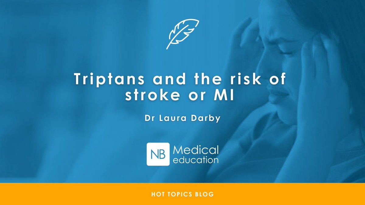 BLOG: Triptans and the risk of stroke or MI 

In her latest blog, Dr Laura Darby discusses the use of Tripans for migraine. 

Triptans are vasoconstrictors. Contraindications include uncontrolled hypertension or known vascular disease (IHD, PVD, previous TIA,CVA or MI). Cautions