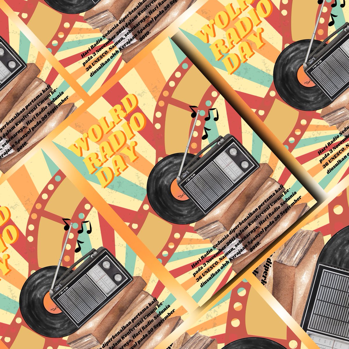 Belajar__desain's tweet photo. Desain poster hari radio sedunia ✨
#canva #poster #canvaelements https://t.co/HSaHsWQEA9