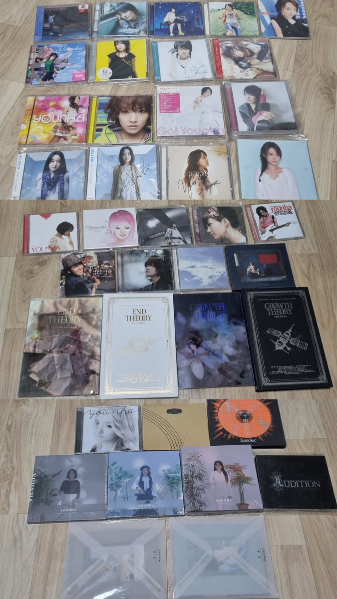 드디어 해냈습니다..디싱,LP 제외 윤하언니 앨범 완전체를 모았습니다.. 
#윤하 #YOUNHA