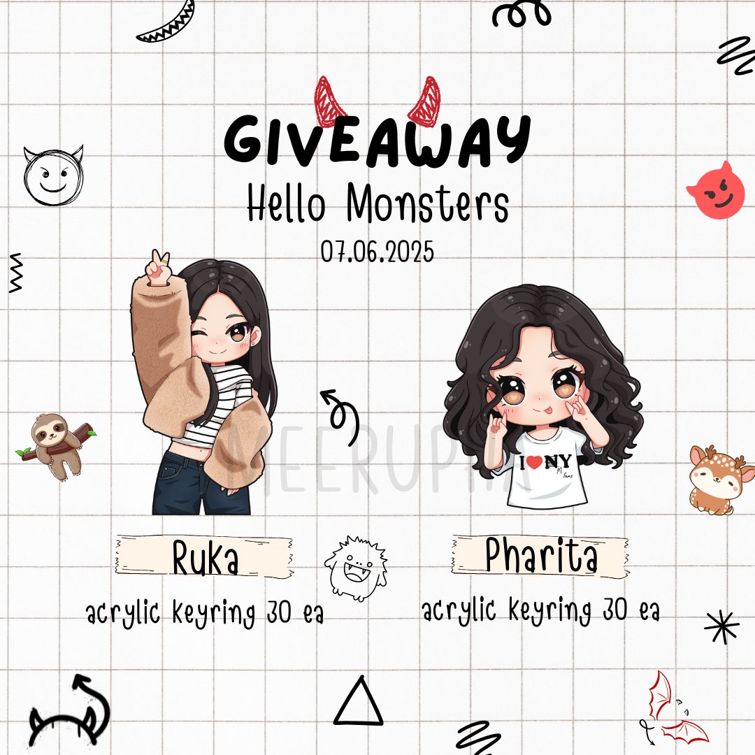 meerupha's tweet photo. ✧･ﾟ♡*  ᴘʟs ᴋɪɴᴅʟʏ ʀᴛ  *♡･ﾟ✧
𝓰𝓲𝓿𝓮𝓪𝔀𝓪𝔂 #HELLO_MONSTERS_BKK 

📅 date : 07 june 2025
📍 location : impact arena
⏰ time : tba

🦥 for ᥱxᥴhᥲᥒgᥱ ρᥣs dm 🦌
#BABYMONSTER #RUKA #PHARITA #RUPHA
#HELLO_MONSTERS https://t.co/EmsgLMgvEs