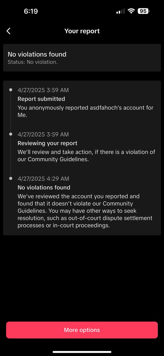 ThatsTheMoment's tweet photo. Had my profile get hacked, reported it, and got nothing out of Tik Tok. Been with this app from the beginning, and have to start all over because @tiktok_us says no violation? Awesome, thanks. ๐ญ #tiktok #reportaccount #impersonation https://t.co/bcZtwRcl8w
