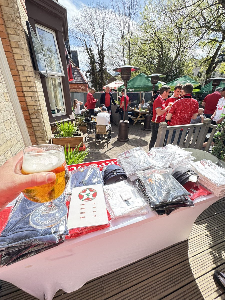 At the FRONT of Hotel TIA! Come and have a pint and a mooch! Up the fuckin reds!!