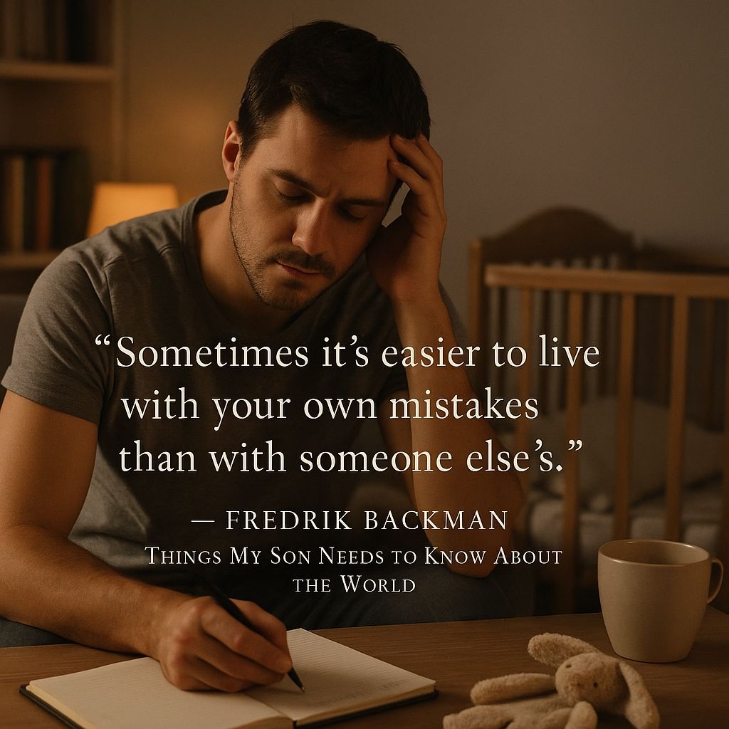 UnnathiViews's tweet photo. “Sometimes it’s easier to live with your own mistakes than someone else’s.”
From Things My Son Needs to Know About the World—quiet, powerful, unforgettable.
🔗 https://t.co/7MgPfpz3Q5 

#BackmanQuotes #BookWisdom #ParentingLit https://t.co/qz8C5bC9Wt