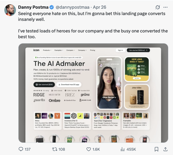 This landing page itself is an Ad 🫡