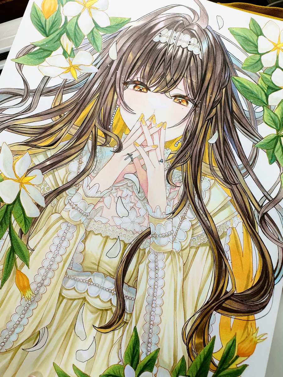 こけしの絵 Japanese Art Board Vtg Shikishi Paper Printed Picture Black