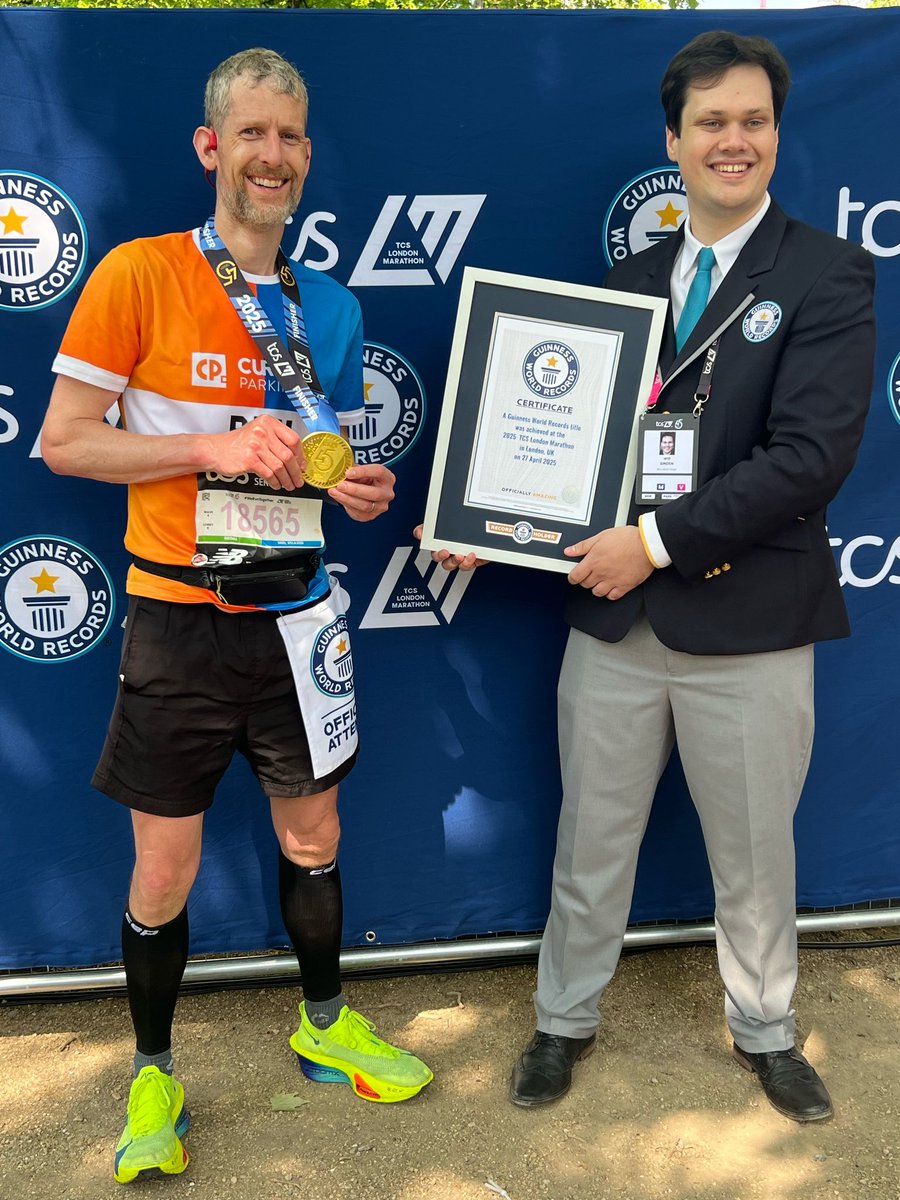 Guinness World Records (@gwr) on Twitter photo Well done, Ben Karthauser!👏 Ben just broke the record for the fastest marathon with Parkinson's disease (male) - 3:04:49🏃♂️ #LondonMarathon <a href="/CureParkinsonsT/">Cure Parkinson's</a> Well done, Ben Karthauser!👏 Ben just broke the record for the fastest marathon with Parkinson's disease (male) - 3:04:49🏃♂️ #LondonMarathon <a href="/CureParkinsonsT/">Cure Parkinson's</a>