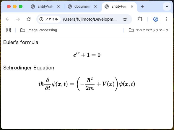 bluedack's tweet image. _/_/_/_/_/ ٩(ˊᗜˋ*)و　#CodingLog #LLM

#MathJax でのレンダリングも含めてできたー。