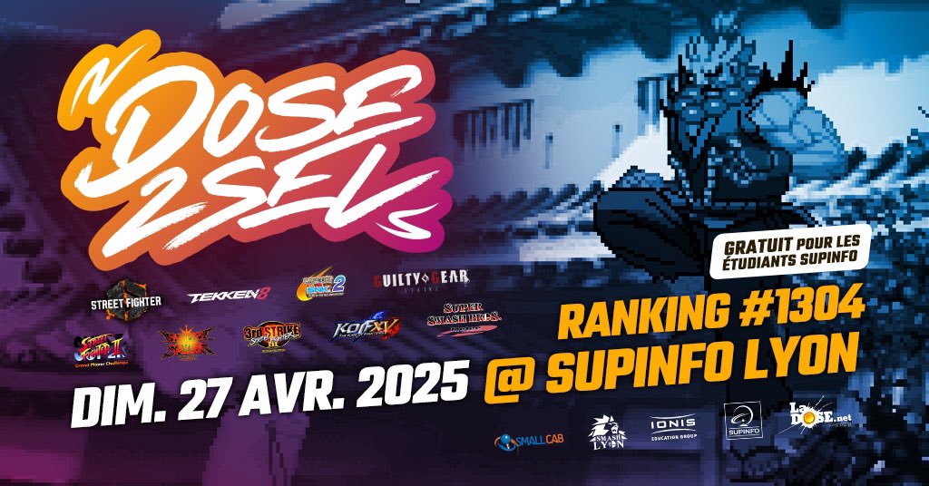 Les photos de l’événement sont sous ce tweet tout au fil de la journée !

Les streams démarrent dans un instant, notamment avec Third Strike en Arcade.

On aura aussi SF6 sur le stream console, avec nos monstres lyonnais <a href="/MistahCrimson/">AEG Mister Crimson</a> <a href="/AkimLadose/">LaDOSE Akim</a> <a href="/NassimClaw/">NassimClaw</a> pour en découdre !