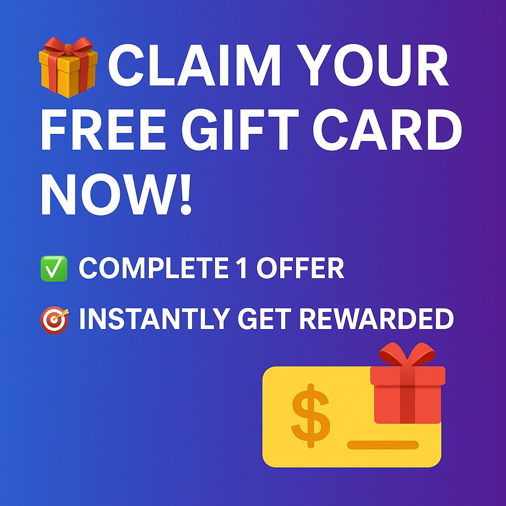 ClaimGiftHub's tweet photo. 🎁 Who wants a FREE gift card? It's super easy — complete 1 offer and it's yours! 🎉
👉 Claim yours ➡️ https://t.co/t4Oi8ujlJ1
#Giveaway #Rewards #FreeGiftCard #FreeGiftCards #Giveaway #AmazonGiftCard #GooglePlay #Walmart #iTunes #Rewards #USA #UK #Canada #Australia https://t.co/mWmWQoUkui