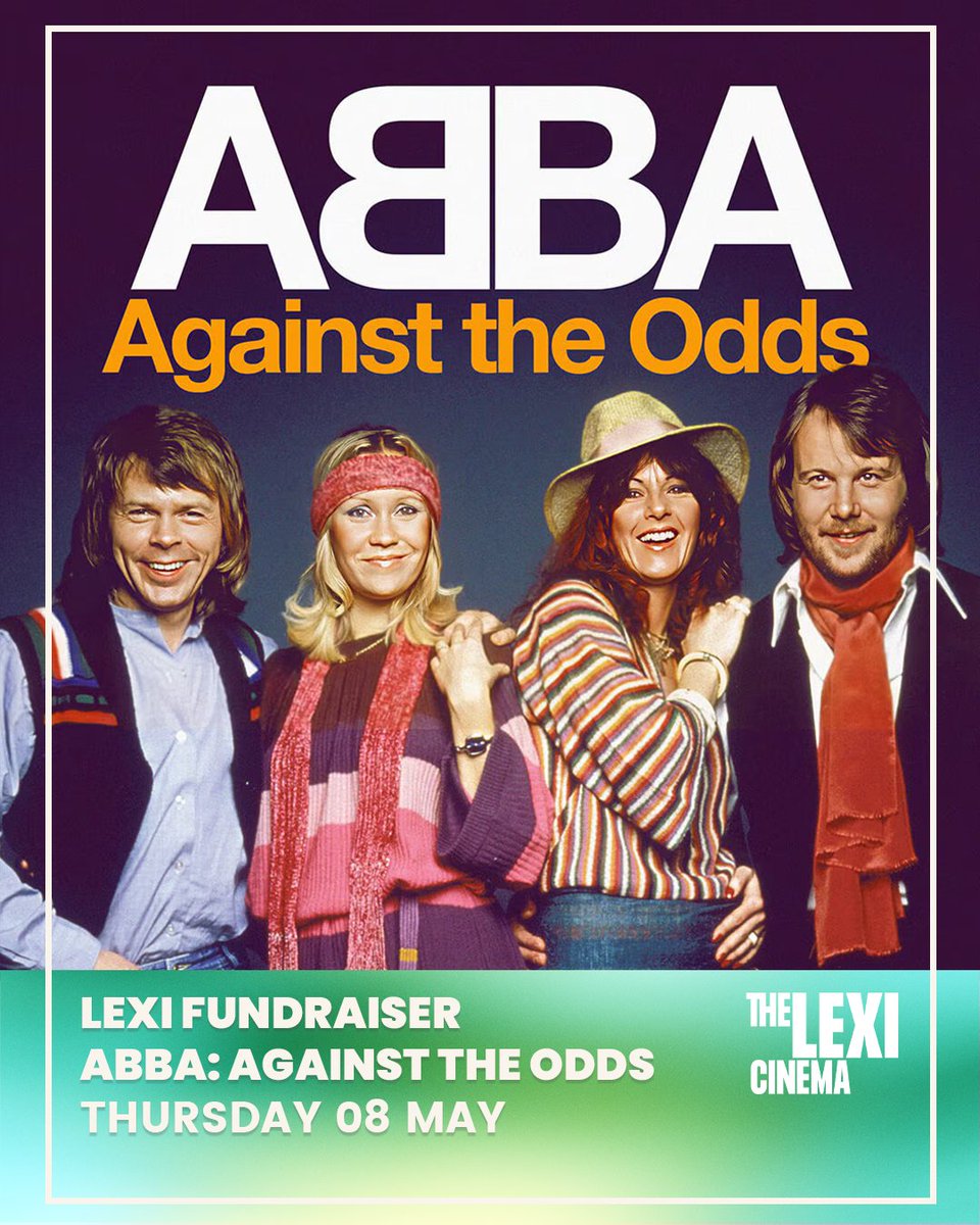Join us for a special fundraiser screening of ABBA: Against The Odds with proceeds supporting the Sustainability Institute.

50 years after their Eurovision breakthrough, this captivating film explores ABBA’s remarkable journey to global superstardom.

🎟️ thelexicinema.co.uk/TheLexiCinema.…