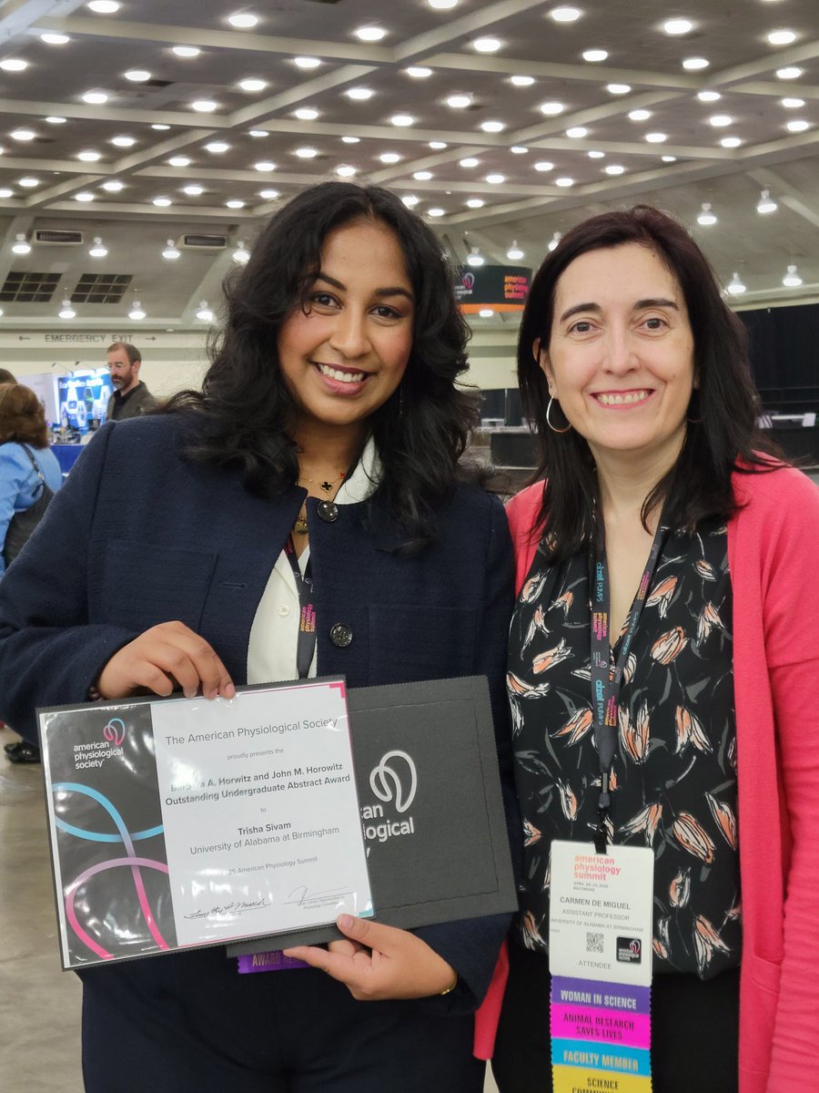 Carmen De Miguel, PhD, MS, FAHA (@carmendemigue12) on Twitter photo Congrats Trisha Sivam for winning one of the <a href="/APSPhysiology/">American Physiological Society</a> Horwitz Horowitz Excellence in Undergraduate Research Award at <a href="/APSPhysiology/">American Physiological Society</a>! Next step: <a href="/VanderbiltU/">Vanderbilt University</a> Graduate School! So proud of all you have accomplished! #proudmentor <a href="/UAB_NRTC/">UAB Nephrology</a> <a href="/KUHPRIME/">KUH PRIME</a> Congrats Trisha Sivam for winning one of the <a href="/APSPhysiology/">American Physiological Society</a> Horwitz Horowitz Excellence in Undergraduate Research Award at <a href="/APSPhysiology/">American Physiological Society</a>! Next step: <a href="/VanderbiltU/">Vanderbilt University</a> Graduate School! So proud of all you have accomplished! #proudmentor <a href="/UAB_NRTC/">UAB Nephrology</a> <a href="/KUHPRIME/">KUH PRIME</a>