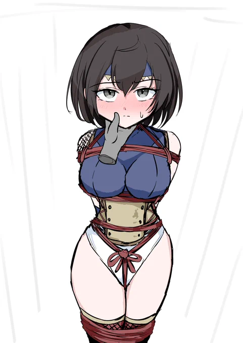 捕まったカムラ装備の娘