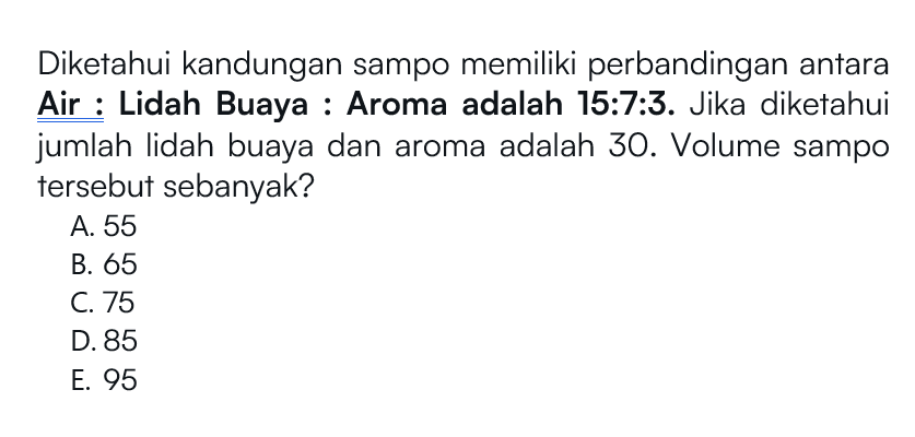 Perbandingan di PU utbk