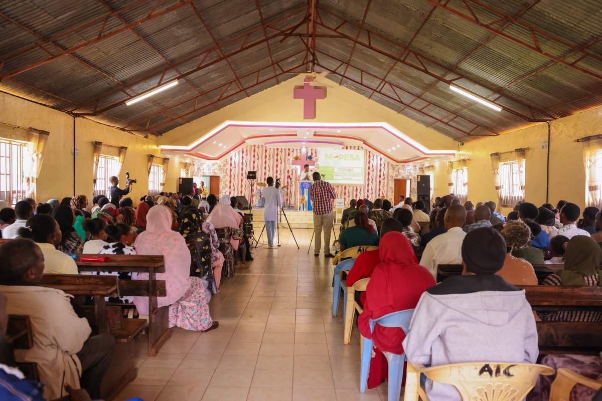 I joined other congregants for worship and Sunday service at the AIC Marsabit township Church.