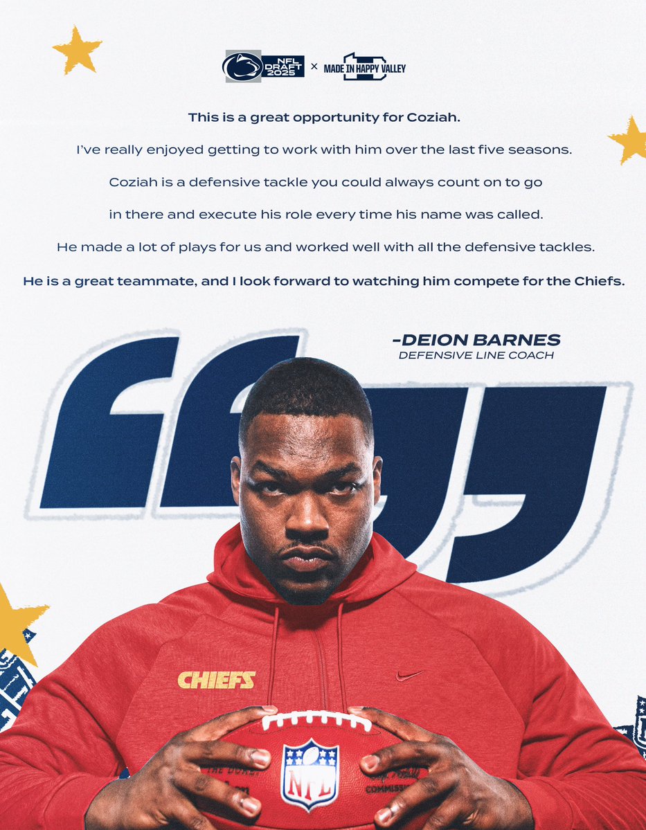 Deion Barnes (@dbarnes_18) on Twitter photo Chiefs going to be happy with the production <a href="/Co_Izzard/">Coziah Izzard🥀</a> going to have! Congrats champ Chiefs going to be happy with the production <a href="/Co_Izzard/">Coziah Izzard🥀</a> going to have! Congrats champ