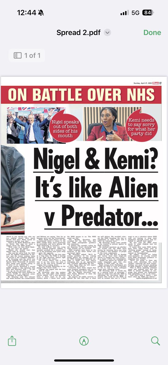 Kemi Badenoch won’t apologise for Tory failures on the NHS.

Nigel Farage is speaking out of both sides of his mouth on the NHS.

Neither can be trusted with the NHS.

Labour is cutting waiting lists and our Plan for Change is delivering results.

thesun.co.uk/news/34661793/…