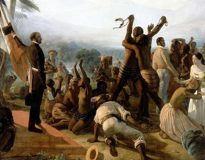 CetaitMa's tweet photo. Le 27 avril 1848, les décrets d'abolition de l'esclavage dans les colonies françaises sont publiés à l'initiative de Victori Schoelcher et François Arago, ministres de la IIe République. Sont concernés les Antilles, la Réunion et Saint-Louis du Sénégal

#histoire https://t.co/2IqL9HxgyD