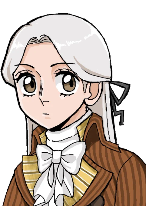 友人との絵チャで描いた女体化ロベピ 