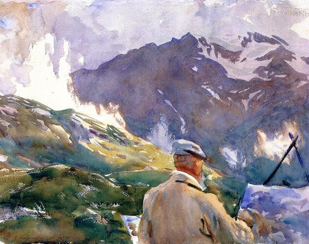 Artist in the Simplon #artbots #sargent