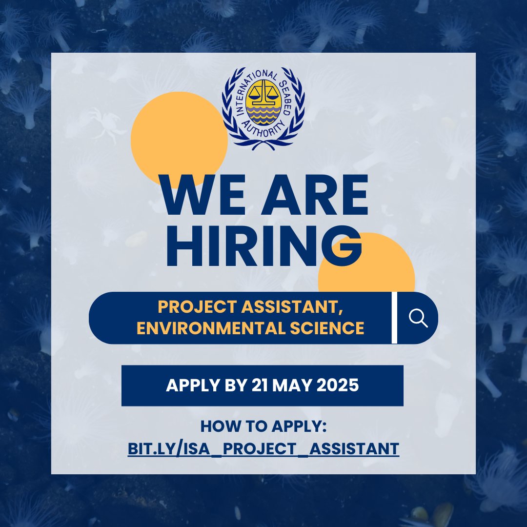 ISBAHQ's tweet image. 🚨NEW JOB OPENING! ISA is hiring a Project Assistant for a dynamic role involving administrative support, coordination and communication with project partners and external experts.
📆Apply by 21 May: bit.ly/ISA_PROJECT_AS…
#UNJobs #WeAreHiring #ProjectAssistant