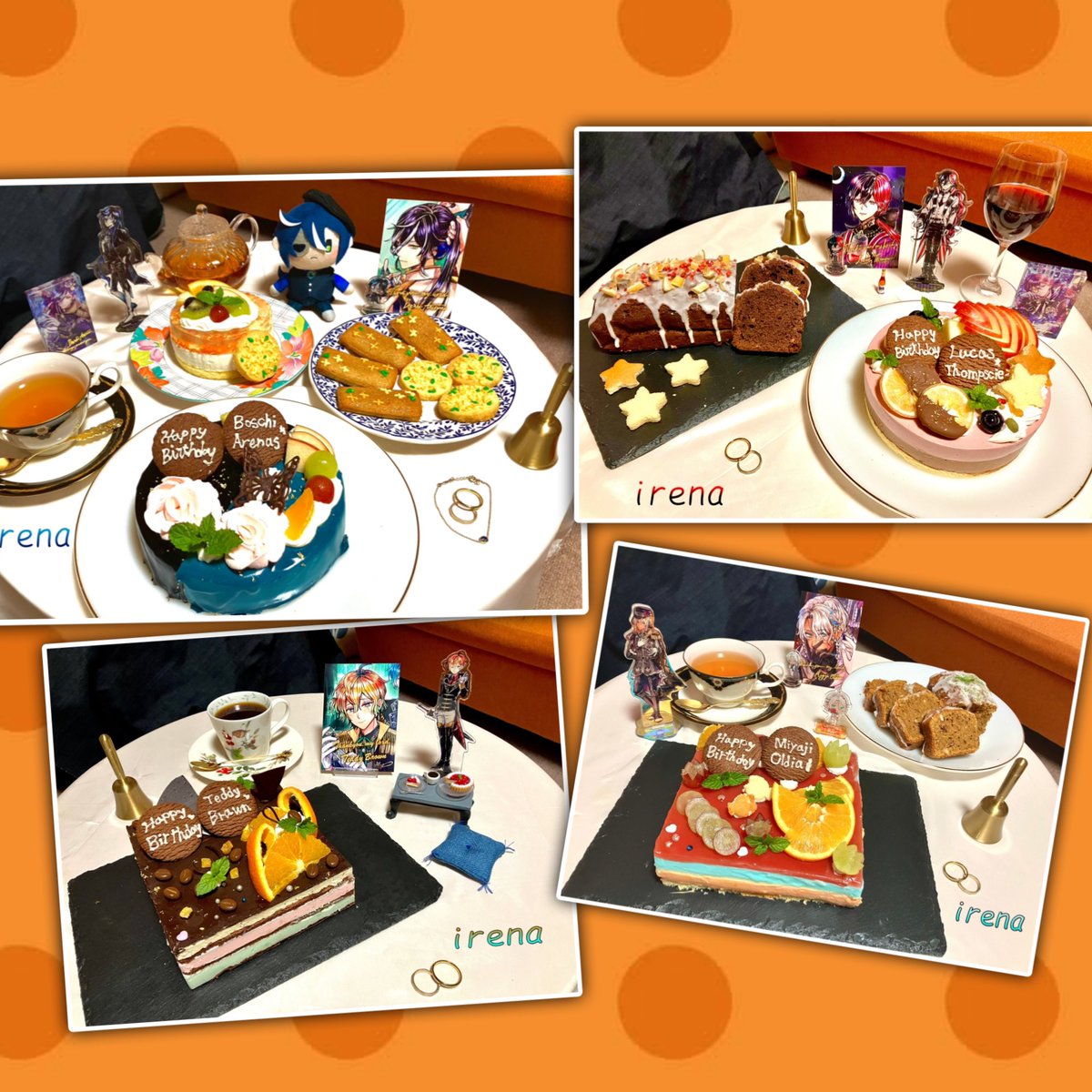 iren_shell's tweet image. 固定用📌

悪魔執事と黒い猫の執事たちの誕生日や季節のイベントとかにお菓子を作ります(*^^*)
詳しいプロフィールはツリーへ。
それぞれ執事のイメージに合わせて味までこだわって作ってますがまだまだ下手なので悪しからず(*ᵕ ᵕ)"

インスタに過去作
instagram.com/ireru_0405?igs…

ツリーに続く↓