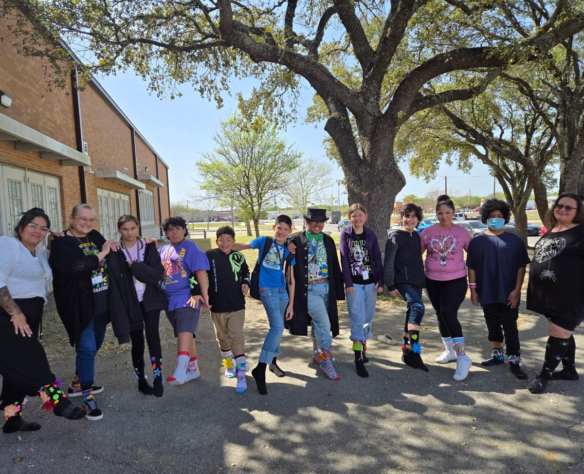 On 3/21, SMCISD celebrated #WorldDownSyndromeDay  to symbolize a person with Down Syndrome's 3 copies of their 21st chromosome  🧦💙💛.  Wearing mismatched socks is a reminder that unique is beautiful. Let’s teach the value of kindness, acceptance &amp; love for all.