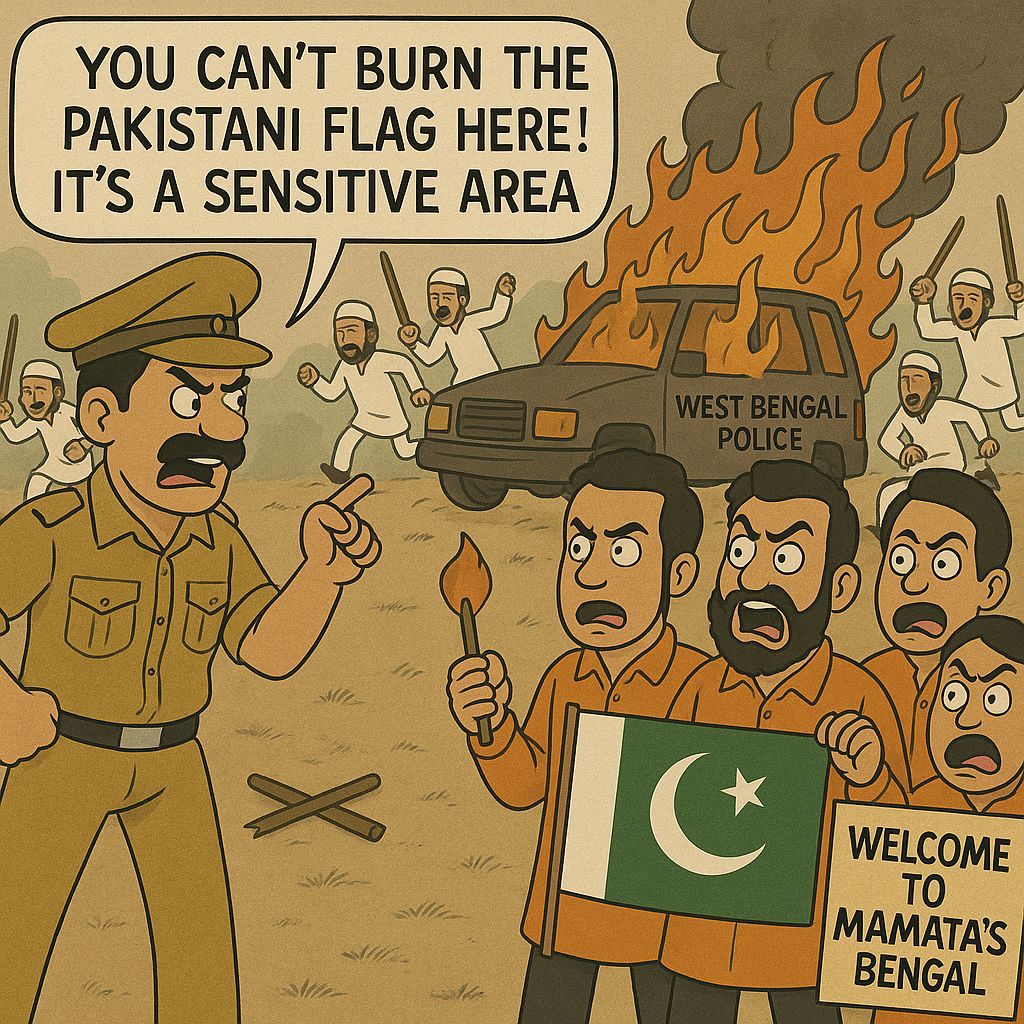 পাকিস্থানের পতাকা পোড়ানো যাবেনা! কারণ এটা নাকি সংবেদনশীল জায়গা...

অসাধারণ দেশভক্তির পরিচয় মমতা ব্যানার্জীর প্রশাসনের! #Shame