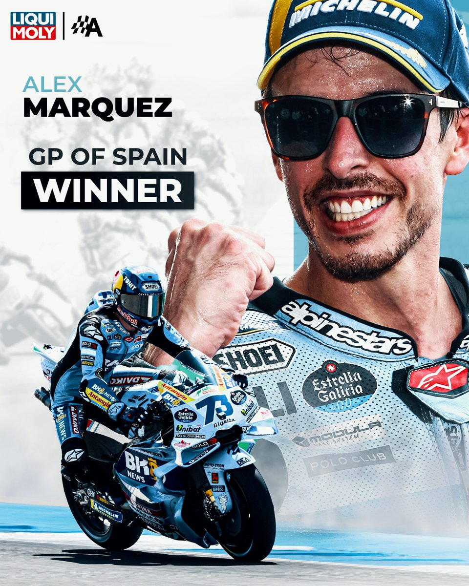 He survived the early storm, he passed a heroic effort from Fabio Quartararo, but finally, after 93 attempts, he's done it at last!

ALEX MARQUEZ IS A GRAND PRIX WINNER! #SPANISHGP
