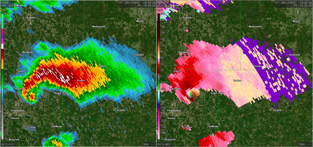 Brando_WX's tweet image. The afternoon of April 27 into the early hours of the 28th was the climax of the 2011 Super Outbreak. Astonishingly, 49 tornadoes were significant (EF2+):

1. Oxford, Mississippi EF3
2. Philadelphia, Mississippi EF5
3. Cullman, Alabama EF4
4. New Wren, Mississippi EF3