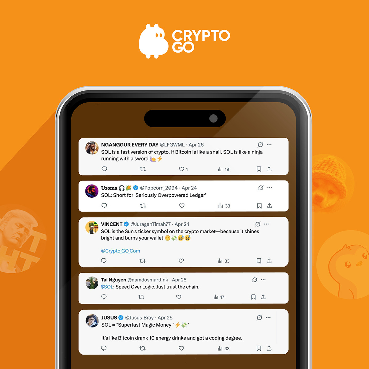 GOGO #EDUCATION = crypto made simple!
Congrats to 5 winners. Check DMs!
<a href="/LFGWML/">NGANGGUR EVERY DAY</a>
<a href="/JuraganTimah77/">Vincent 🐇</a>
<a href="/Popcorn_2094/">𝐀𝐲𝐳𝐢𝐳𝐞 🍁</a>
<a href="/Jusus_Bray/">JUSUS</a>
<a href="/namdosmartlink/">Tai Nguyen</a>

#GIVEAWAY #CryptoGO