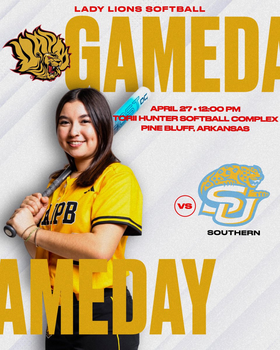 One more to finish the job. 🦁🥎

🆚 Southern
⏰ 12:00 PM
📍 Torii Hunter Softball Complex
📺 Golden Lions Athletics - YouTube

Let’s send our seniors out the right way and complete the SWEEP! 🧹