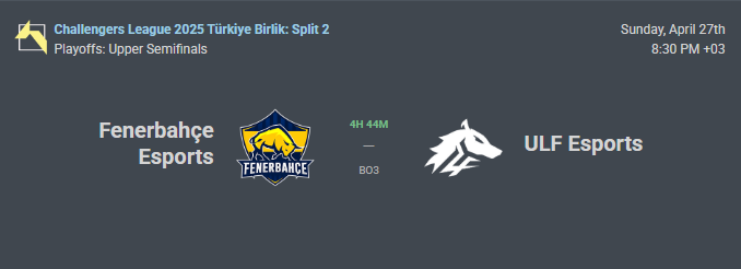 match day vs <a href="/ULFesports_GG/">ULF Esports</a>