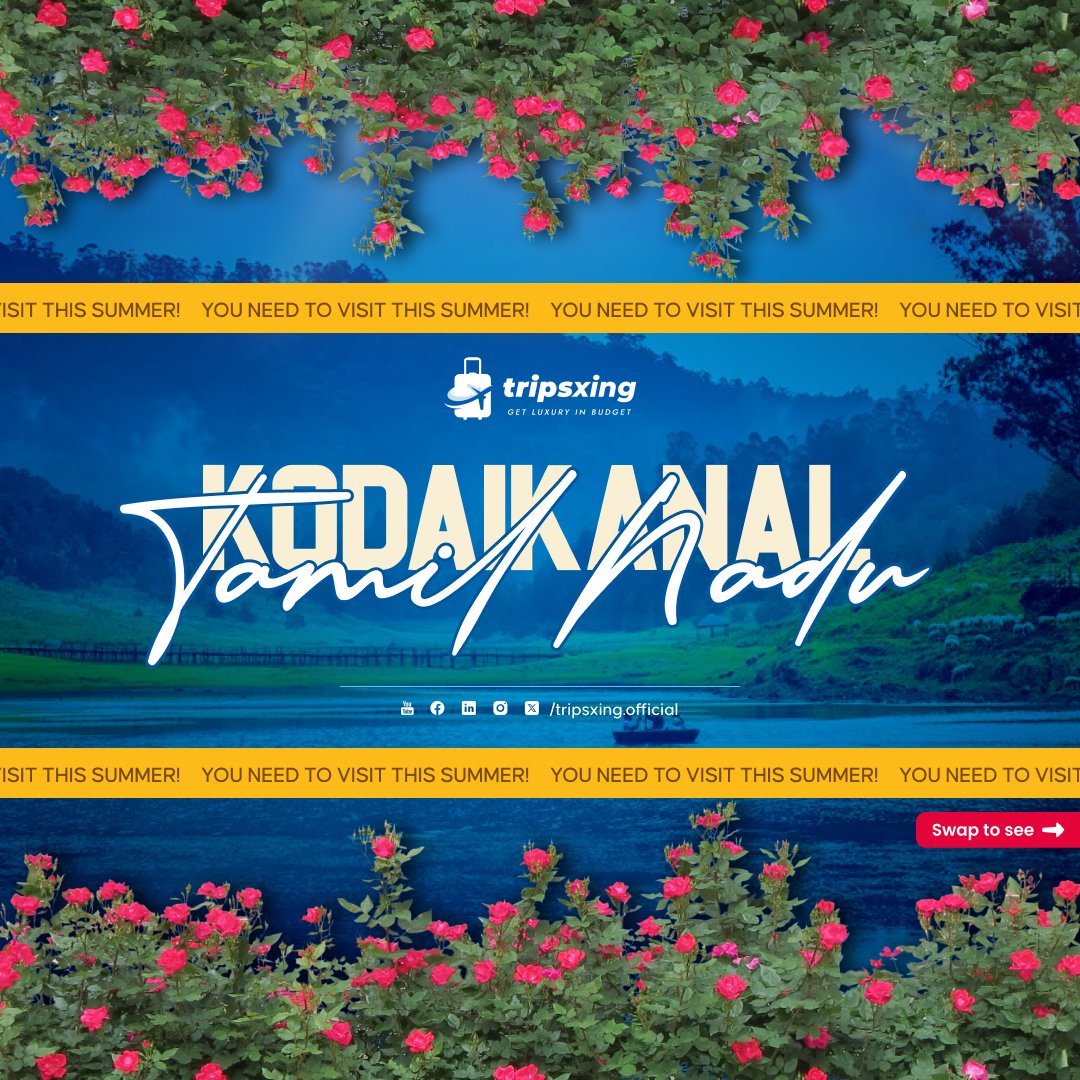 tripsxing_'s tweet photo. Breathe in the cool mountain air and take in the breathtaking views at Kodaikanal. 🌄 With its stunning lake, cascading waterfalls, and scenic trails, it's the perfect summer destination for nature lovers. 🌳

#TripsXing #Kodaikanal #HillStationMagic #SummerInTheHills #TamilNadu https://t.co/aP4WemNdLH