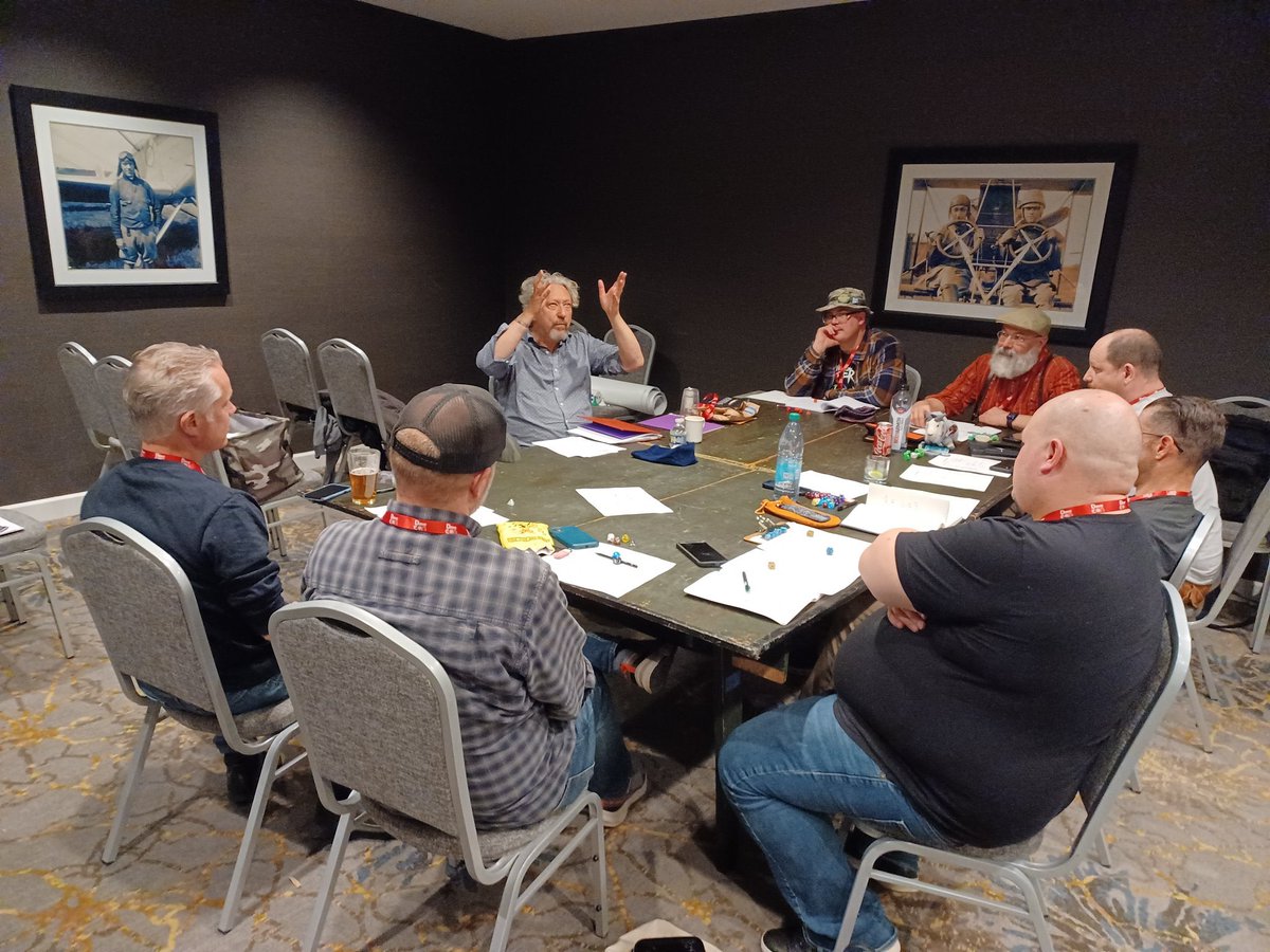 RealmBuilderRPG's tweet photo. I made it back home to central WI yesterday evening after my first @DaveCon_MN. What a great time. Met and got to hang out with a lot of great people, played some iconic games and made many great connections. I look forward to many more in future. #DaveCon #DnD #wargaming #ttrpg https://t.co/3xg5xrfAqo