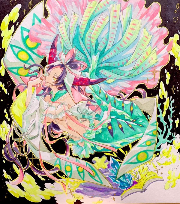 コピックとアクレアBIG LOVE... #GWアナログ絵祭り 