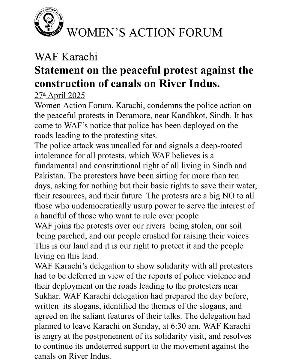 Women's Action Forum - Karachi Chapter tweet media