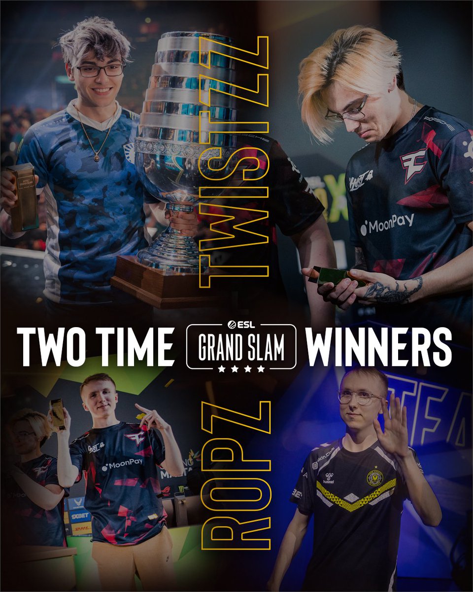 There are now 2 players in the history of Counter-Strike who have 2 #ESLGrandSlam Gold Bars.

<a href="/Twistzz/">Russel van Dulken</a>.

&amp; now <a href="/ropz/">ropz</a>.

#IEM