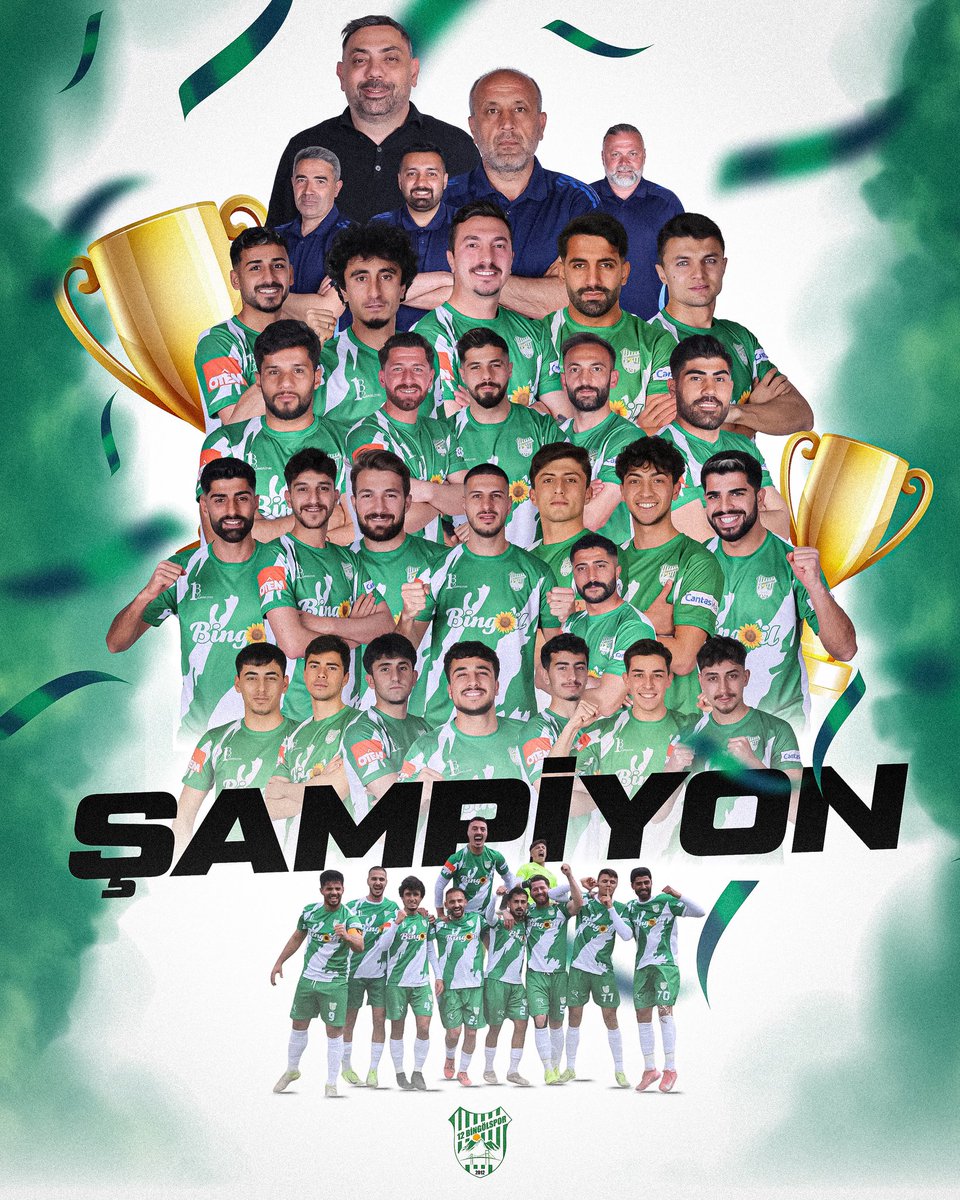 ✓

Yılların
Sabrı ve Özlemi 

#Şampiyonlukla Taçlandı.

Koca Yürekli Futbolcuları, Kulüp Çalışanlarını, Yüreği Güzel Taraftarları

Fedakarca Birçok Sıkıntıyı Sineye Çeken Kulüp Başkanını

Takımın Buraya Kadar Gelmesinde Emeği Geçen Herkesi Kalben Tebrik Ediyoruz.

✓