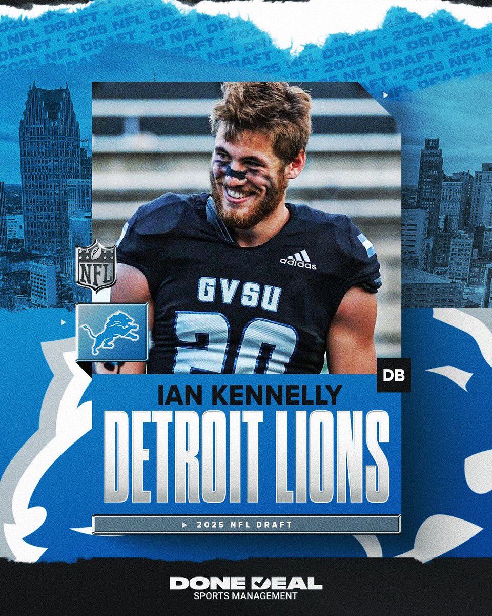Welcome <a href="/IanKennelly20/">IAN</a> to the <a href="/Lions/">Detroit Lions</a> !! #OnePride #gvsu #NFLDraft