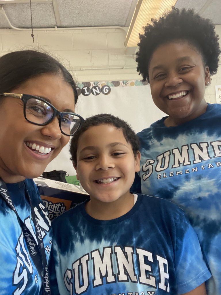 Showing Sumner pride at Saturday School.